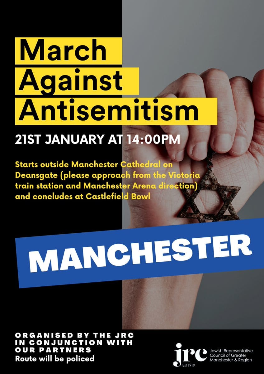 21/1: Manchester March Against Anti-Semitism