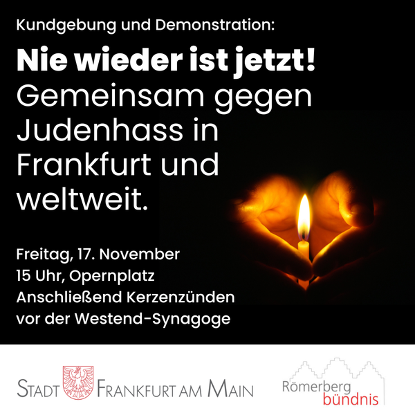 Thousands protest in Frankfurt against anti-Semitism